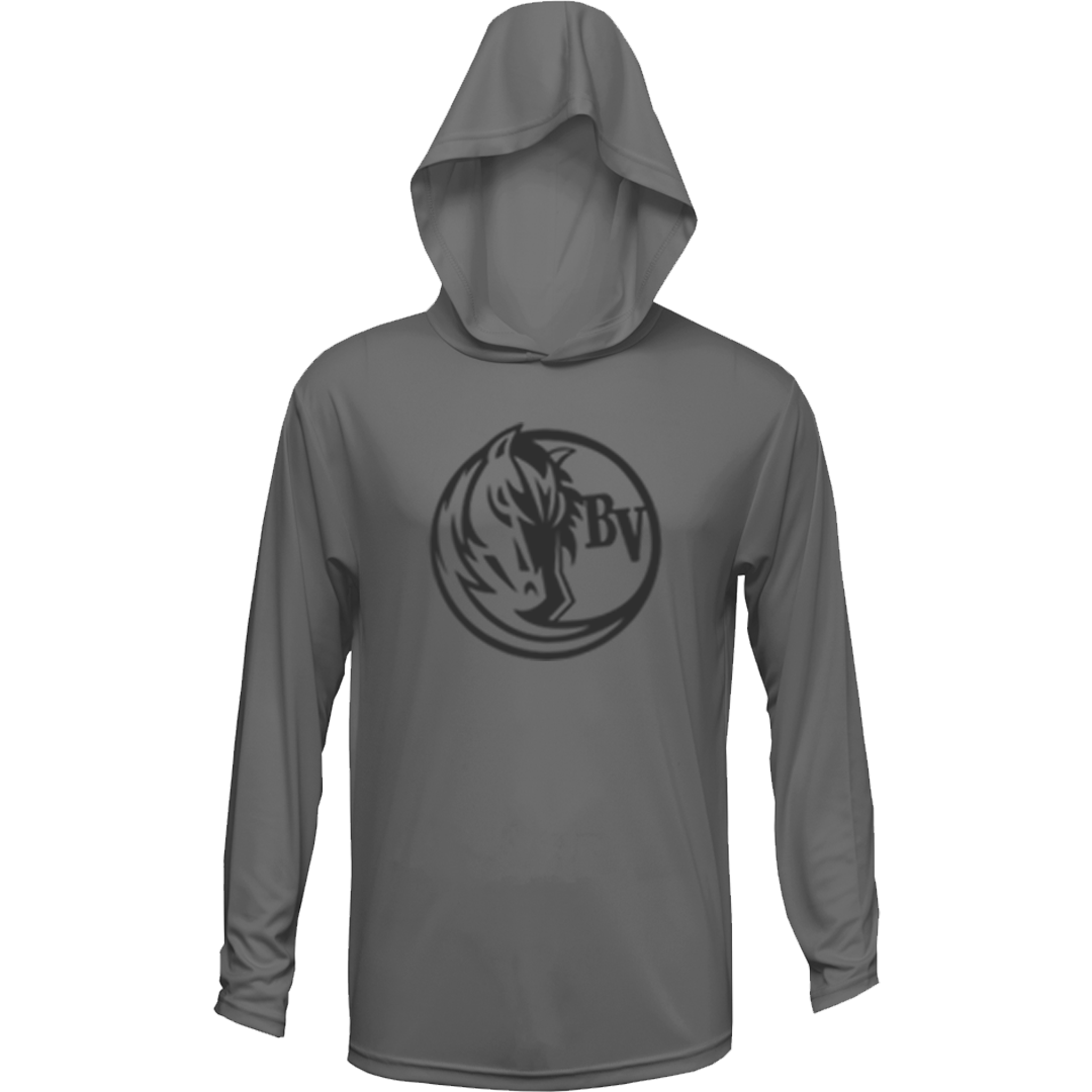 TEE BVHS Mustang Head in Circle long sleeve, hooded