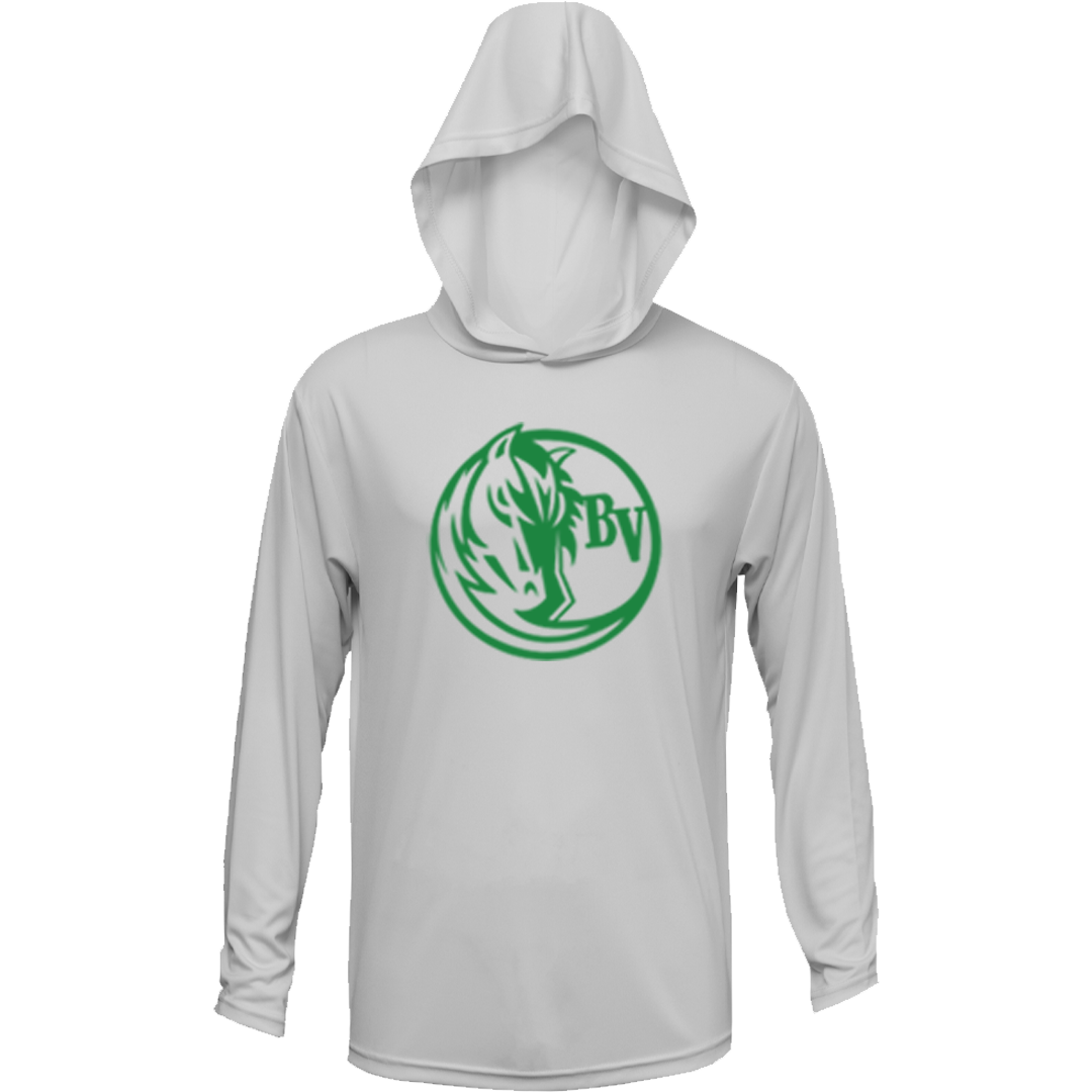 TEE BVHS Mustang Head in Circle long sleeve, hooded