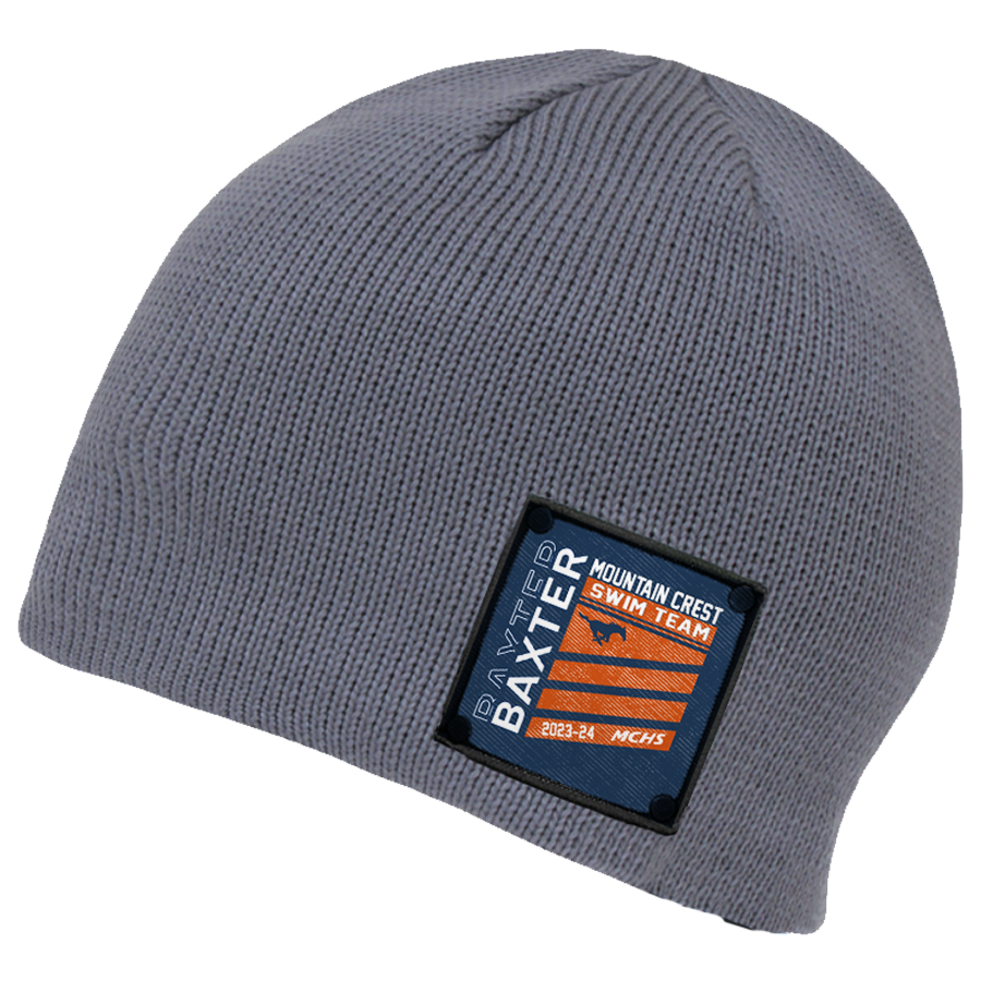 MC Swim Beanie Square Large Patch Gray