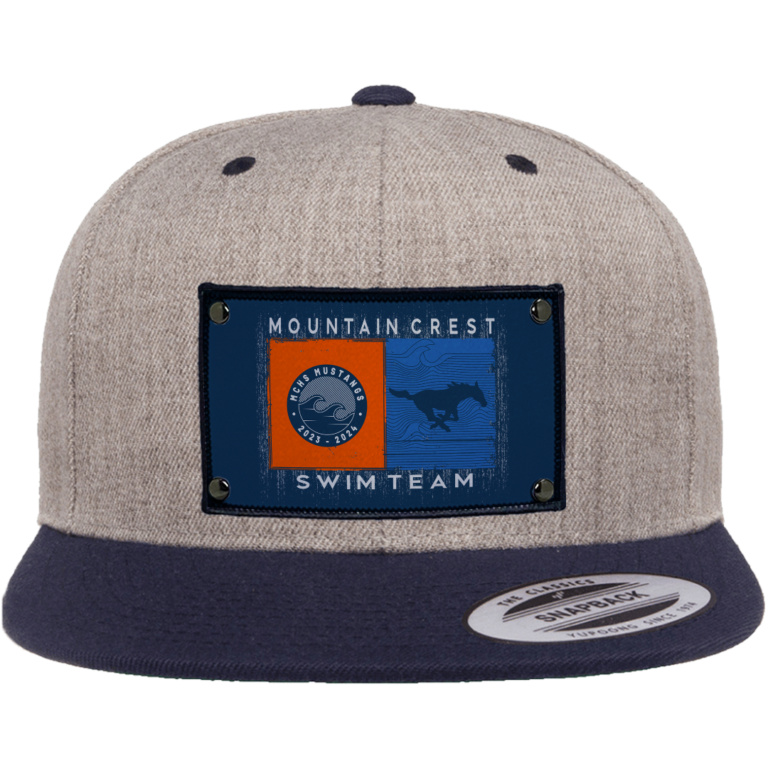 MC Swim Fan Block Patch Heather Gray and Navy Hat