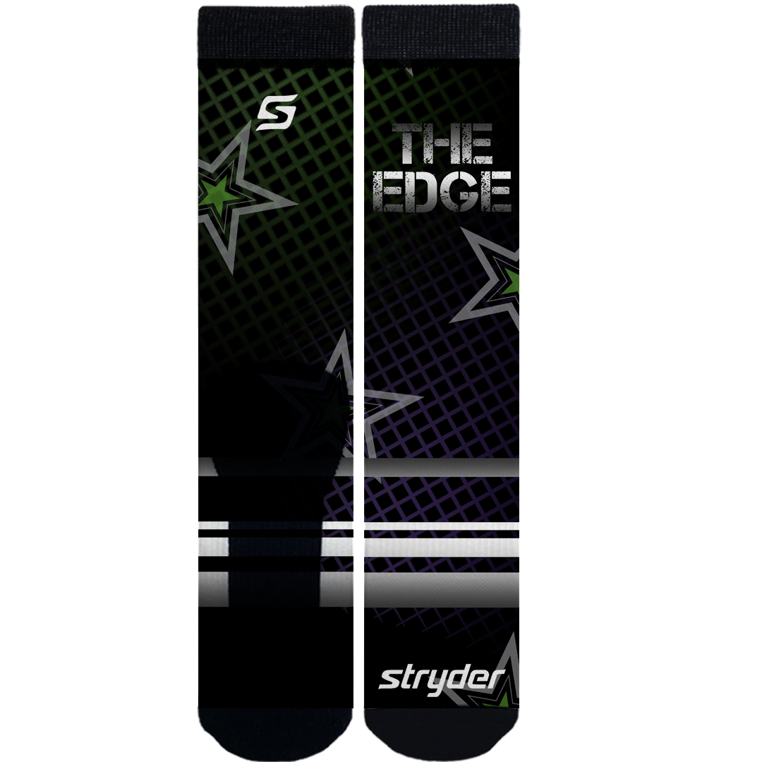 Youth The Edge Metallic Letters Sock